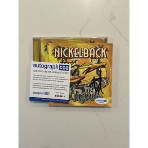 NICKELBACK Get Rollin CD Signed Card FULL BAND Insert Autograph ACOA #6